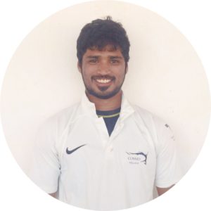 C. Madhu, Cosmo Village Sports Academy scalped 5 wickets for 46
