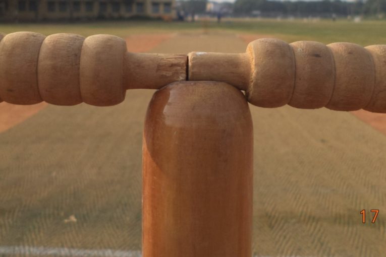 Close view of wickets in AM Jain College