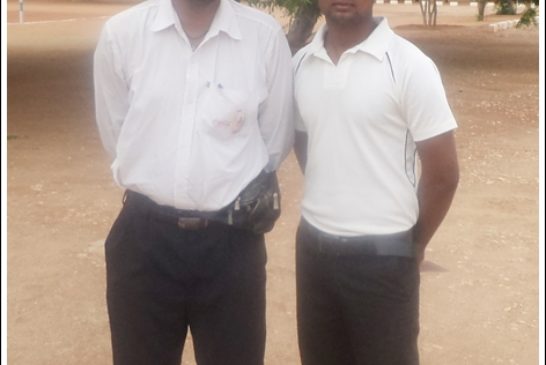 Umpires Velmurugan and Sabarinathan