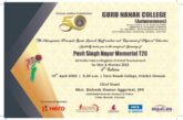 Pavit Singh Nayar Memorial Trophy 2022